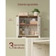 thumbnail image 3 of SONGMICS HOME LIRY Colección - Armario sobre el Inodoro, Organizador de Baño, con Puertas de Granero, Estante Ajustable, Blanco Rústico, 3 of 5
