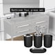 thumbnail image 4 of Set de accesorios de baño 4 piezas | Plástico moderno blanco y negro PP | Dispensador de jabón, portacepillos de dientes, recipiente de jabón para vasos | Duraderos y ecológicos | 1 Conjunto, 4 of 6
