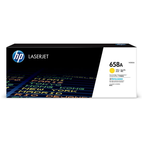 HP 658A Yellow Original LaserJet Toner Cartridge, ~6,000 pages, W2002A