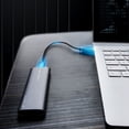 thumbnail image 3 of Matsuzay Carcasa M.2 SATA, carcasa externa, disipación de calor rápida, unidad Flash USB de alta velocidad, disco duro móvil tipo C portátil Cables de computadora SL-TP06-CC/Negro, 3 of 6