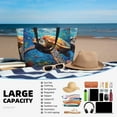 thumbnail image 3 of Lafuoo Colorful Underwater Sea Turtle Pattern Large Capacity Beach Travel Bag, Zipper Pocket Handbag Shoulder Bag, Suitable for Beach, Pool, Gym-One Size, 3 of 5