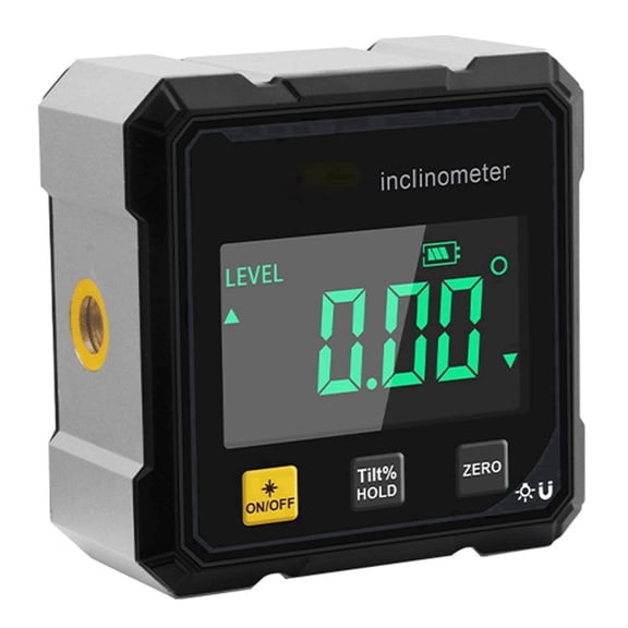 PurePick Magnetic Digital Angle Finder, Aluminum Alloy Digital Angle Gauge and Level for Woodworking, Table Saw and Miter Saw