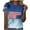 Blue, variant on DDAPJ pyju Women USA Patriotic T Shirt 4th of July Shirts Fashion Casual American Flag Shirt Stars Stripes Tee Tops Sales of Today Blue L
