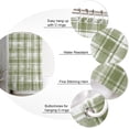 thumbnail image 5 of Waterproof Shower Curtain, Sage Green Checkered Polyester Fabric Bathroom Curtains with 12 Hooks, 48" W x 72" H, Vintage Watercolor Sage Green Plaid Quick-Drying Bathtub Curtain, 5 of 6