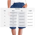 thumbnail image 3 of KIHOUT Women's Faux Denim Capri Shorts - Rayon Polyester Blend, Elastic Drawstring Waist, Side Pockets, Knee Length for Casual & Summer Wear, 3 of 6