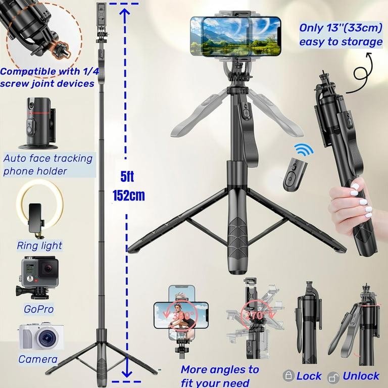 Tripod For Iphone Auto Face Tracking Selfie Stick 360u00b0
