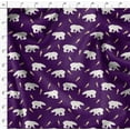 thumbnail image 4 of Soimoi Purple Cotton Cambric Fabric Falling Star & Polar Bear Animal Print Fabric by Yard 56 Inch Wide, 4 of 5