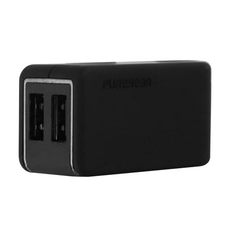 PureGear ( 60117PG ) 2.4A 12W Travel Adapter for USB Devices - Black