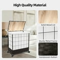 thumbnail image 6 of ‌Foldable Heavy-Duty Laundry Hamper with Wheels & Removable Liner, 110L Extra Large Capacity Metal Frame Clothes Basket Organizer for Bedroom, Bathroom, Dorm, Office, 6 of 8
