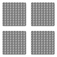 thumbnail image 1 of Floral Coaster Set of 4, Repetitive Flowers Motif in Monochrome Style Abstract Flowery Pattern, Square Hardboard Gloss Coasters, Standard Size, Charcoal Grey and White, by Ambesonne, 1 of 2