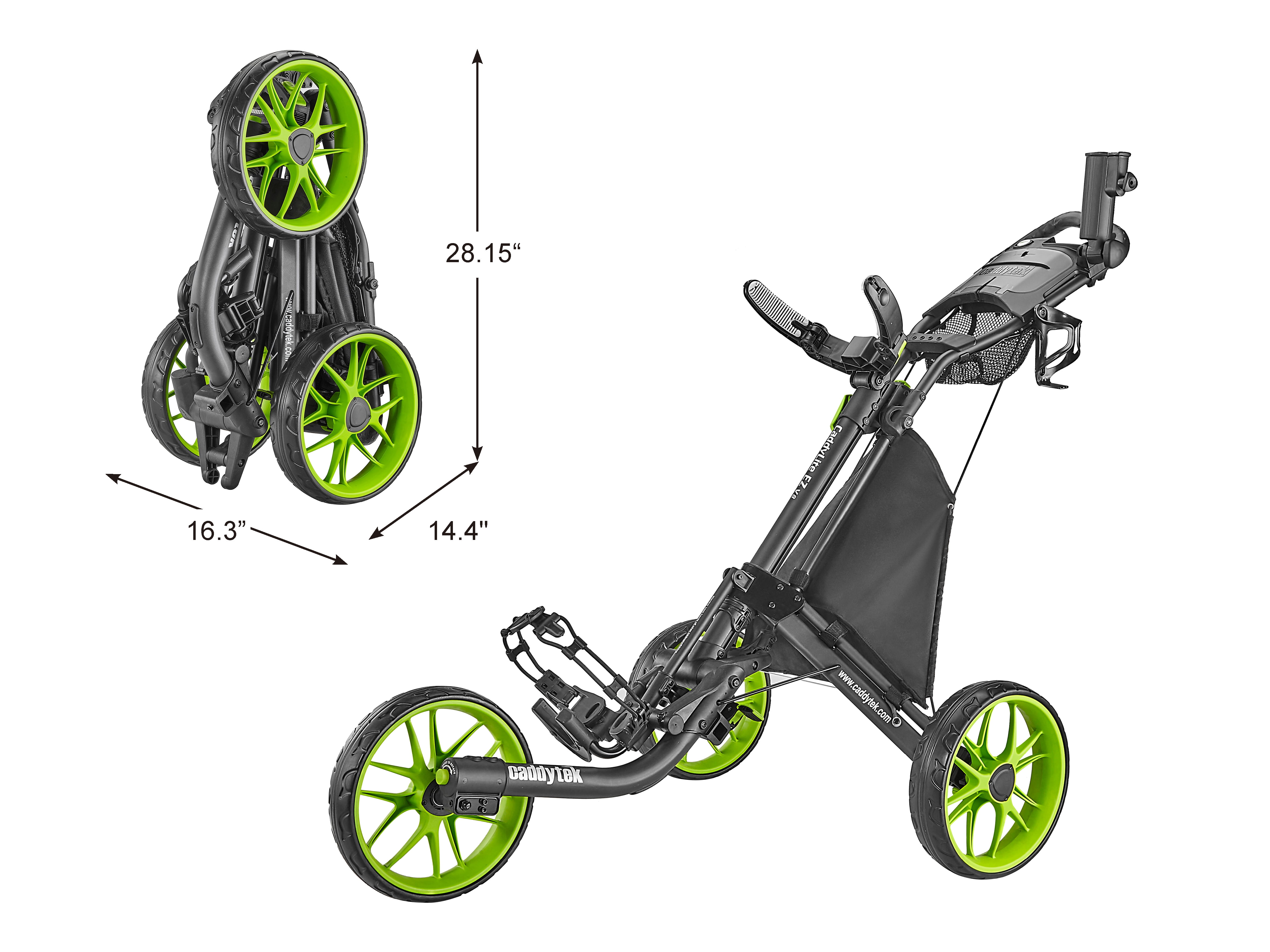 CaddyTek Caddy lite Ez Version 8 Lime Golf Push & Pull Carts