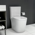thumbnail image 2 of Small Compact One Piece Toilet Dual Flush,23 inch Short Depth for Tiny Bathroom,White, 2 of 8