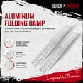 thumbnail image 2 of Black Widow Aluminum Folding Motorcycle Ramp Arched Plate, Dual Runner, Silver, 2 of 11