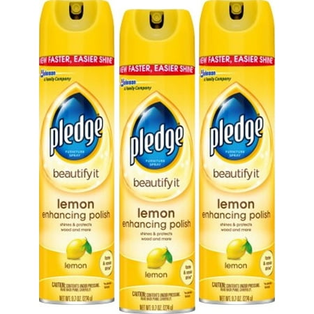 (3 Pack) Pledge Lemon Enhancing Polish 9.7 Ounces