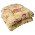 thumbnail image 1 of Pillow Perfect 495552 Coussins d'Assise Touffetés en Limonade Risa Extérieur/intérieur (Arrière Rond), 19" x 19", Or, Pack de 2, 1 of 1