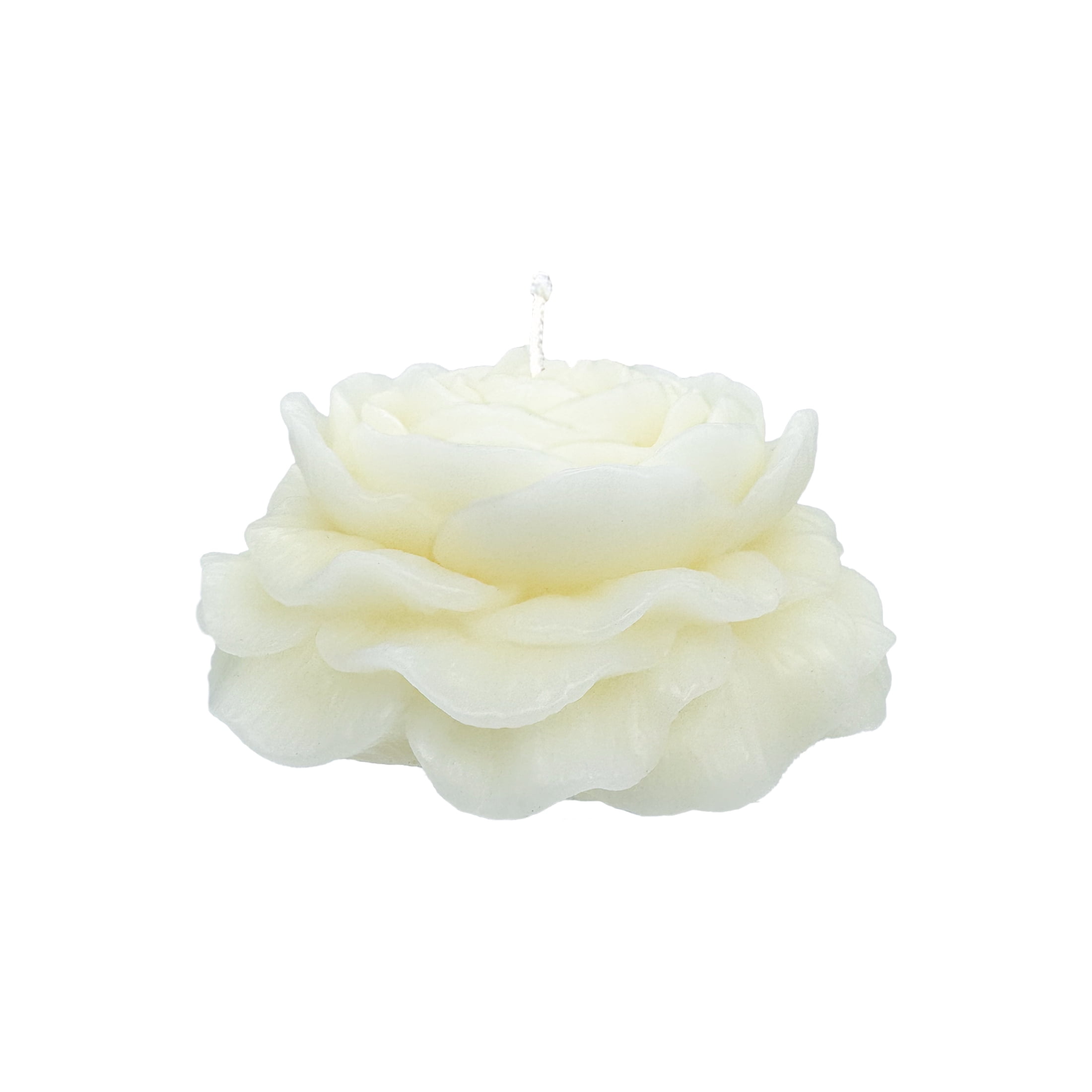 Mainstays Unscented Rose Candle, 2.4 inches Height, Ivory