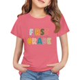 thumbnail image 1 of LIJCC Garçons Filles Premier Jour de Première Année Rentrée des Classes T-Shirt en Coton T-Shirt à Manches Courtes Haut T-Shirt à Imprimé Lettres Haut de Rentrée, 1 of 5