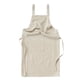 thumbnail image 1 of Delantal con bolsillo babero delantal de barista camarero delantal de camarera suave para mujeres hombres para trabajo de jardinería barbacoa Beige Blanco, 1 of 9