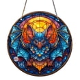 thumbnail image 1 of Gothic Halloween Skeleton Stained Glass Style Acrylic Window Hanging Ornament Colorful Decorative Pendant For Seasonal, 1 of 8