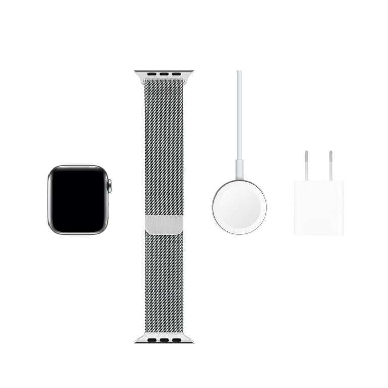 Apple Watch Series 5 GPS + Cellular, 40mm Stainless Steel Case