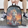 thumbnail image 6 of Disketp Starry Sky Cute Horse School Backpack, Lightweight Basic Middle School Bookbags 17 Inch Casual Daypack for Student College, Travel or Outdoor, 6 of 6