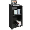 thumbnail image 1 of VEVOR Support de Podium, Hauteur de 47 Pieds, Placage en MDF et PVC de Qualité E1, Tablette de Rangement Ajustable et 4 Roues Roulantes, Noir (1 Unité), 1 of 9