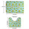 thumbnail image 3 of Honeii Cartoon Avocado Pattern Bathroom Anti-Skid Pad Bathroom Mat Vintage Seamless Pattern Not-Slip Toilet Rug Set, 3 of 6