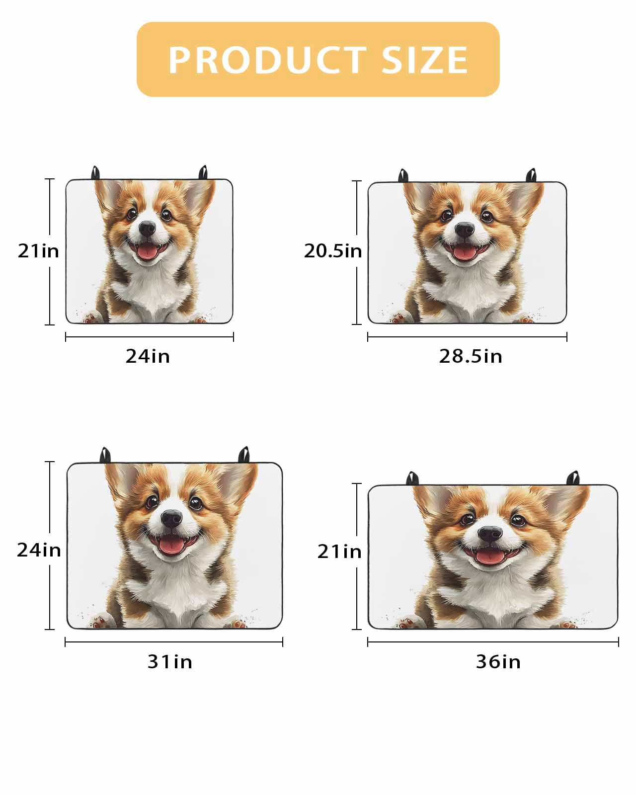 nqOlkjepod Large Induction Cooktop Protector Mat 24"x21", Funny Puppy Stove Top Covers for Electric Stove, Modern Simple Cute Dog Animal Portrait Stove Burner Cover Mats, Glass Top Stove Cover