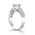 thumbnail image 2 of 14k White Gold Tapered Pave Diamond Wide Band Engagement Ring Size 6.5, 2 of 3
