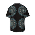thumbnail image 6 of Lsque Mandala print Men's Cuban Collar Short Sleeve Shirt Summer Beachwear Casual Button Down Fashionable Vacation Leisure Shirt-Large, 6 of 7