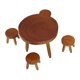 thumbnail image 2 of Silla de mesa para casa de muñecas de madera maciza 1:12, muebles en miniatura simulados, decoración para comedor y cocina, 2 of 9