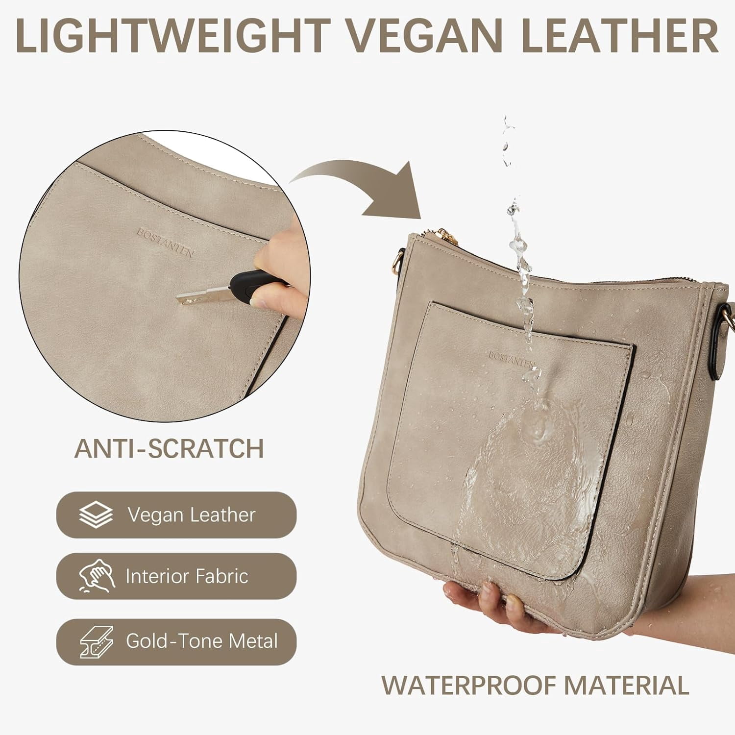 Crossbody Bags for Women Trendy Vegan Leather Hobo Handbags Fashion Shoulder Purse with Adjustable Guitar Strap