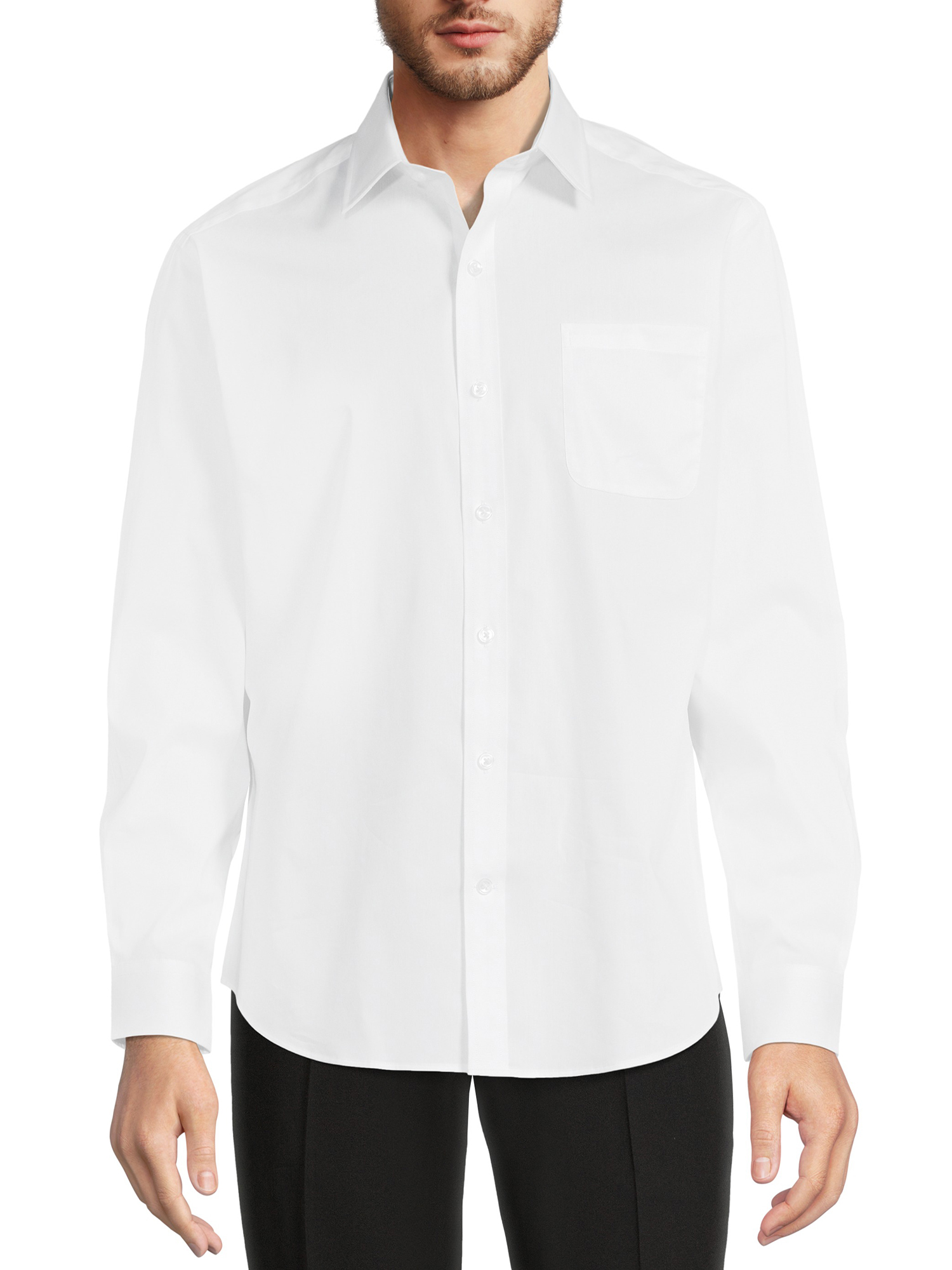 George Men's and Big Men's Classic Fit Dress Shirt with Long Sleeves, Sizes S-3XL