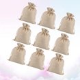 thumbnail image 3 of EeaseMX 12 Unids 13x18cm Bolsa de Lino con Cordón Bolsa de Regalo Transpirable Bolsa de Almacenamiento a Prueba de Polvo Bolsa de Almacenamiento de Joyas para Navidad Festivo Beige, 3 of 8