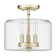 thumbnail image 2 of Millennium Lighting  Asheville 3 Light Semi-Flush Ceiling Mount Fixture Chrome, 2 of 5