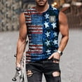 thumbnail image 2 of Men Crewneck Summer Tshirts Sleeveless American Independence Day Print Basic 2026 Tops Casual Loose Tees, 2 of 6
