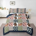 thumbnail image 3 of Homewish Kawaii Cartoon Dachshund Queen Comforter Set for Kid, Vintage Buffalo Patchwork Bedding Sets, Cute Dog Pug Reversible Bedding Comforter Set, Luxury Bedroom Decor, 3pcs, 3 of 8