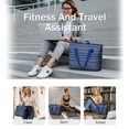 thumbnail image 5 of Tote Bag for Women - Blue and White Modern Art Geometric Shoulder Bag - Large Utility Work Duffle Bag with Zipper Handbag for Travel, Work, Sprots, 5 of 5