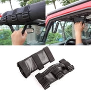 iFJF Black Grab Handles Nylon Weaving Roll Bar Grab Handles for Jeep Wrangler YJ TJ JK JKU JL JLU 1987-2020 Unlimited Models Canvas Grab Handles with Adjusting buckle Large Durable Safe Drive