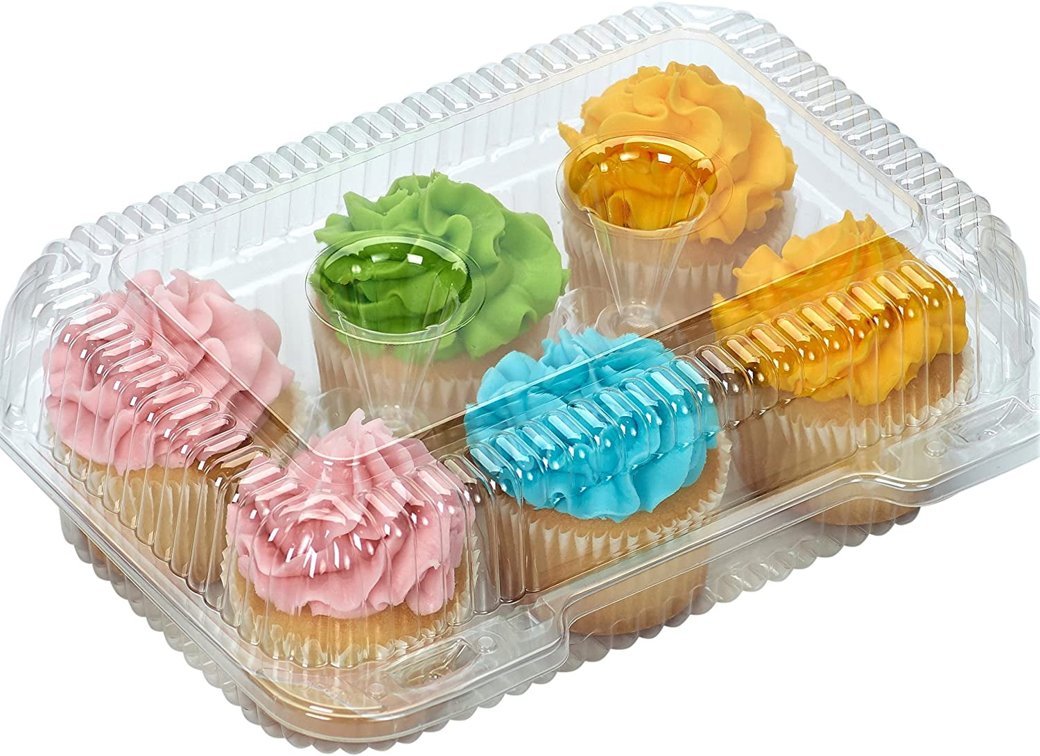 Stock Your Home 12 Compartment Disposable Hinged Mini Muffin Container 20 Count 