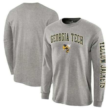 Georgia Tech Yellow Jackets Fanatics Branded Distressed Arch Over Logo Long Sleeve Hit T-Shirt -