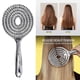 thumbnail image 2 of Hollow Round Bristles Brush Electroplated Anti Static Massage Tool Reduces Heat Damage For Quick Drying Voluminous Hair Styling, 2 of 4