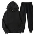 thumbnail image 5 of Hoodie Sweatsuit Set for Boys Girls 2 Piece Hooded Sweatshirt Jogger Sweatpants Tracksuit Kids Athletic Solid Outfits, 5 of 6