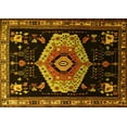 thumbnail image 1 of Ahgly Company Machine Washable Indoor Rectangle Persian Yellow Traditional Area Rugs, 6' x 9', 1 of 4