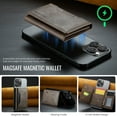 thumbnail image 4 of Allytechgroup Magnetic Compatible for iPhone 14 Plus Wallet Case, Detachable Cards Holder Wireless Charing Support Shockproof Protective Phone Cover for iPhone 14 Plus, Coffee, 4 of 9