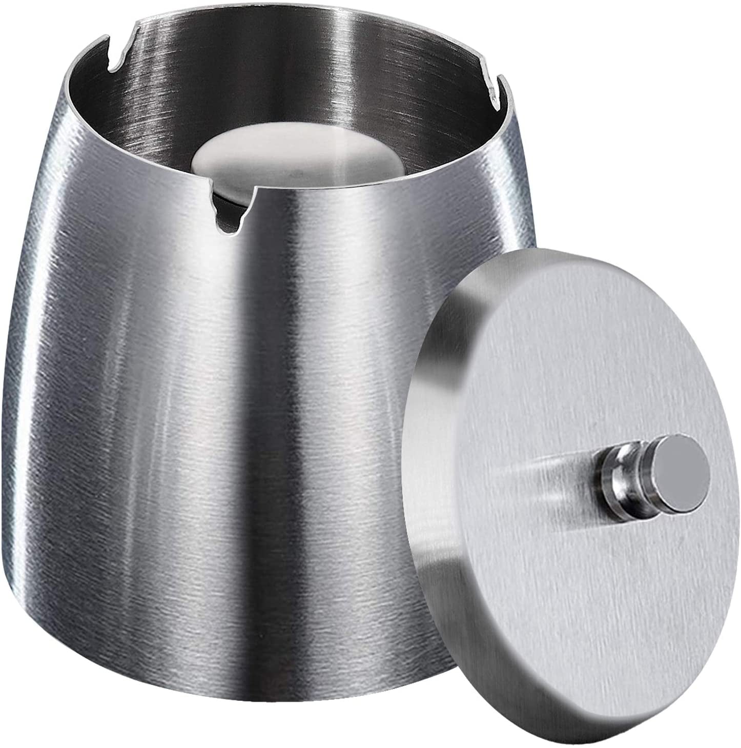 Windproof Ashtray Stainless Steel   Ashtray with Lid 
