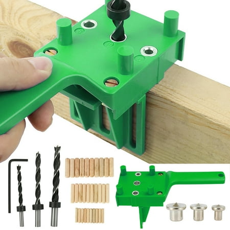 

Keyohome Doweling Jig 6/8/10 mm Handheld Wood Dowel Drilling Guide Drilling Doweling Hole Saw Tools Woodworking Tools