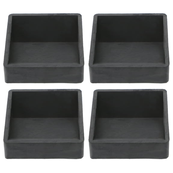 WRISTBIQUE Furniture Caster Cups Rubber Black 4Pcs 2.8X2.6X0.7In