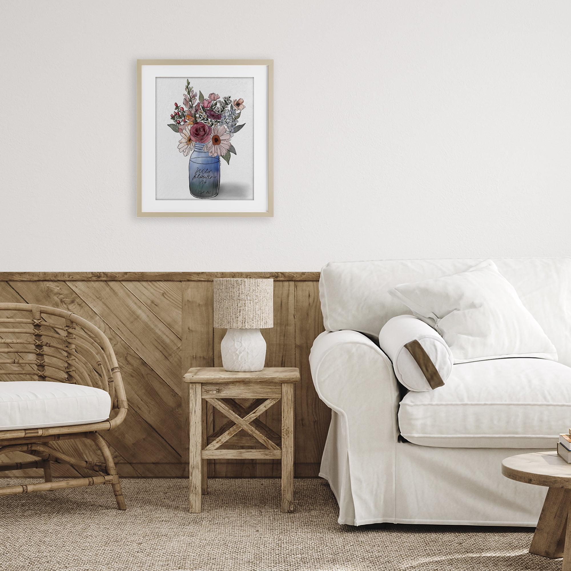 Stupell Industries Farmer's Market Florals Birch Framed Print Under Glass, design by Alisha Kiara Design