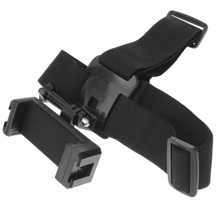 IBASETOY 1Set Head-Mounted Phone Rack with Adjustable Headband Black for Mobile Phone Filming